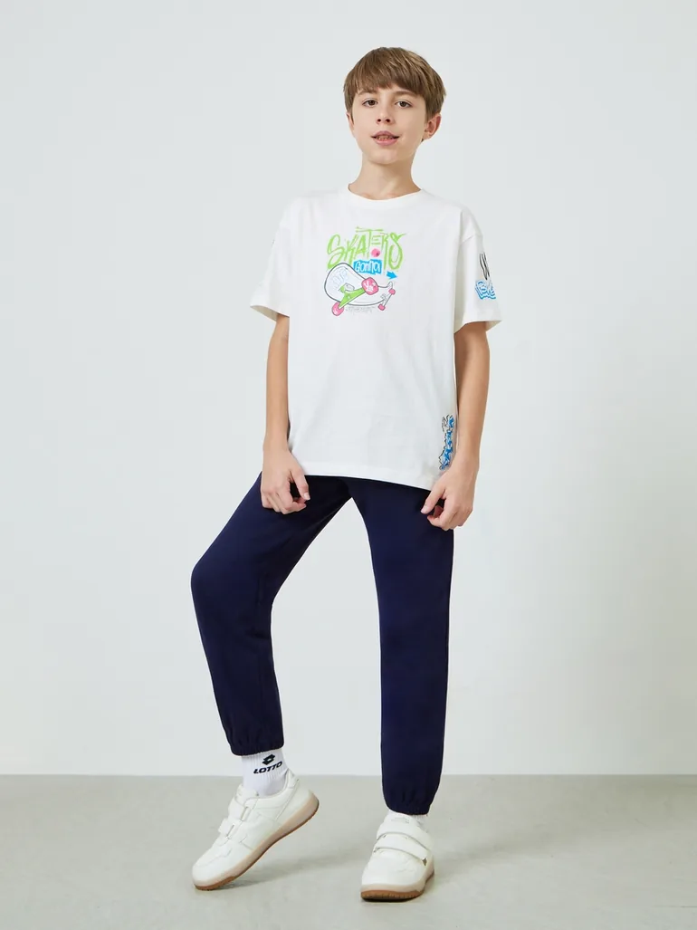 Teen Boys Graphic Print Oversized T-Shirt