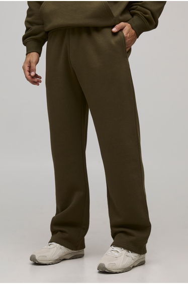 Basic Straight Leg Jogger - dark olive