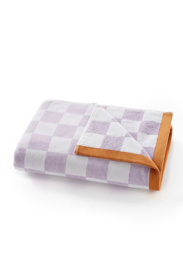 Mira Checkerboard 100% Cotton Velour Towel