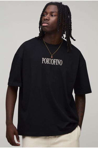 Portofino Oversized Pocket T-shirt - black