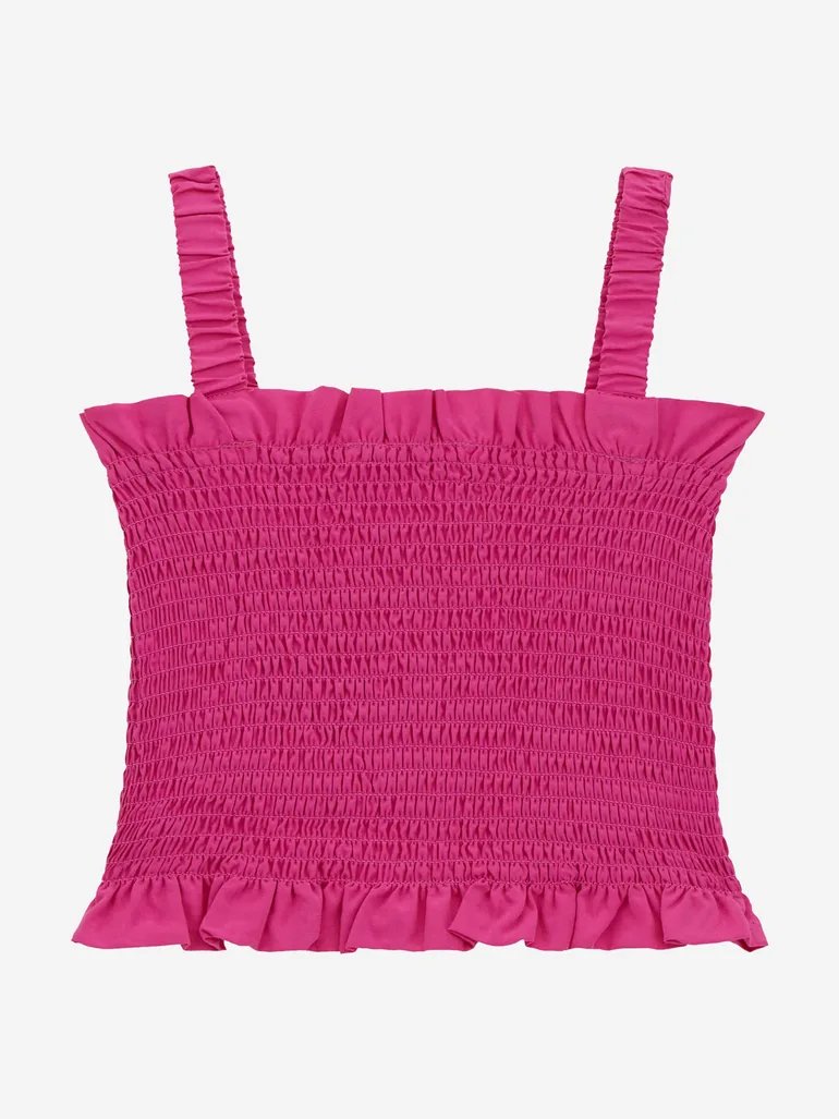 Girls Ruched Tank Top in Pink - 1