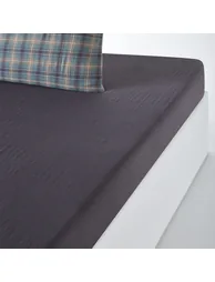 شرشف سرير قطن كاروهات بحواف مطاطية