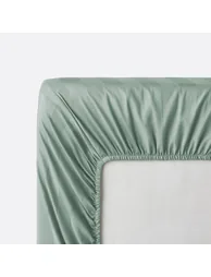 Victor Striped Washed Cotton Satin Fitted Sheet - 2