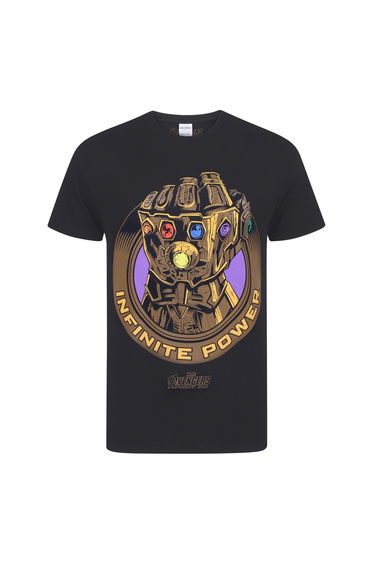 Marvel Avengers Infinity War Mens Thanos Infinity Gauntlet T-Shirt - Black