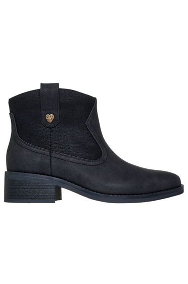 Bobs Wander Luxe Western Ankle Boots Black