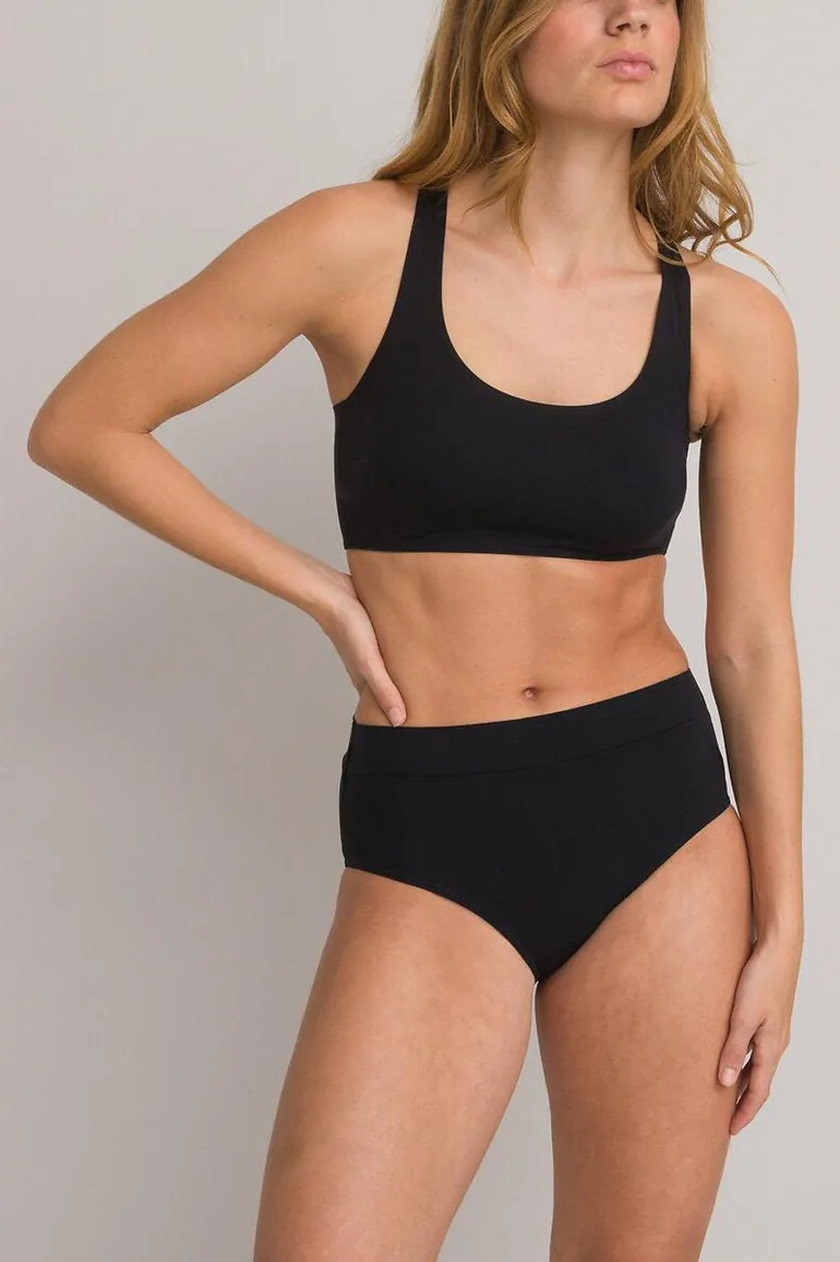 Non-Underwired Bralette Bikini Top with Racerback