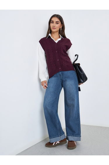 Women High Rise Straight Leg Jeans