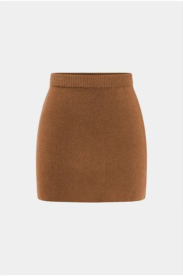 Knit Solid Mini Skirt