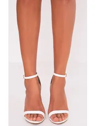 Clover White Strap Heeled Sandals - 2
