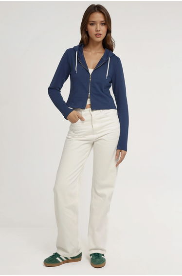 Hooded Zippered Sweatshirt