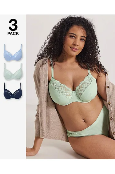 3 Pack Lace Full Cup Bras