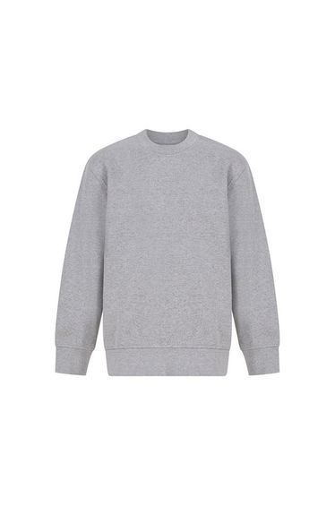 SF Minni Childrens/Kids Curved Hem Sweatshirt - Heather Grey
