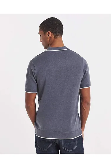 Tipped Knitted Short Sleeve Polo