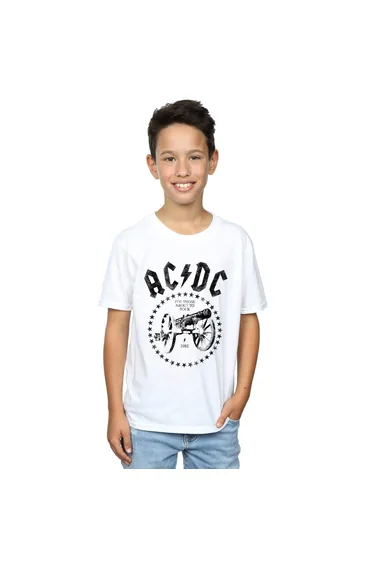 AC/DC Boys We Salute You Cannon T-Shirt - White