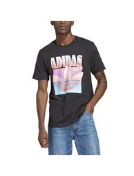Men's adidas Originals Key City London Brand T-Shirt in Black - 1
