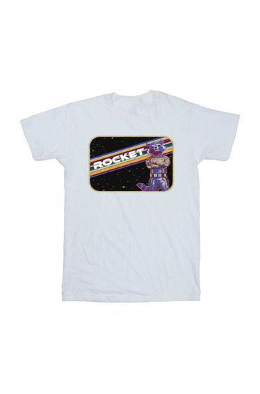 Guardians Of The Galaxy Volume 3 Girls Rocket Raccoon Cotton T-Shirt - White
