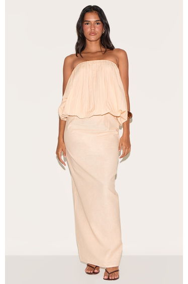 Natural A-line Maxi Skirt