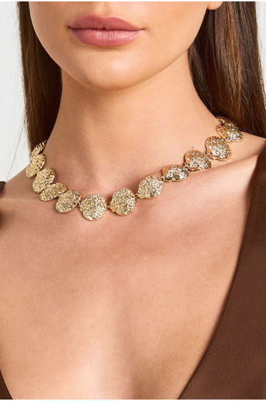 Seashell Statement Necklace - gold
