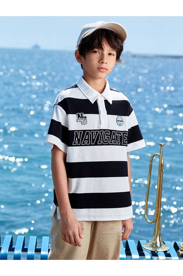 Boys' Striped Polo T-Shirt