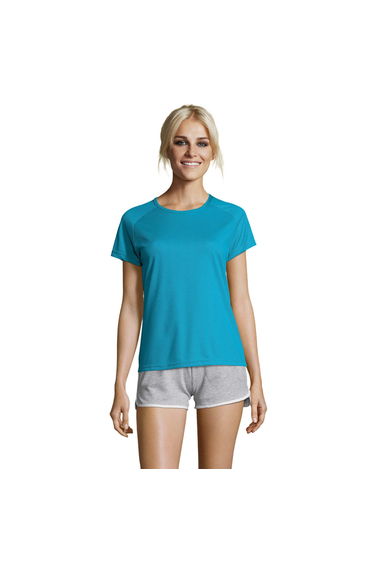 SOLS Womens/Ladies Sporty Short Sleeve T-Shirt - Aqua