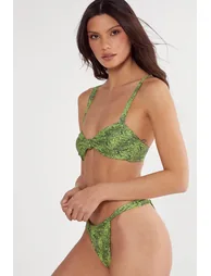 AM Snake Knot Front Crop Bikini Set - 1