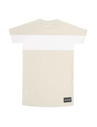 Calvin Klein Jeans - Girl's Calvin Klein Junior Colourblock T-Shirt Dress in Cream - 1