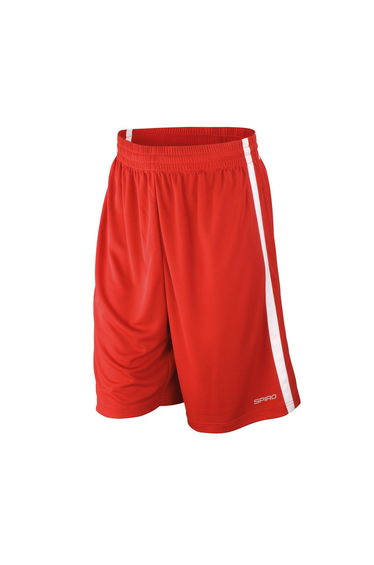 Spiro Mens Basketball Shorts - Red/White