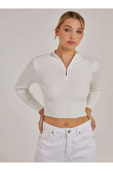 High Neck Zip Jumper