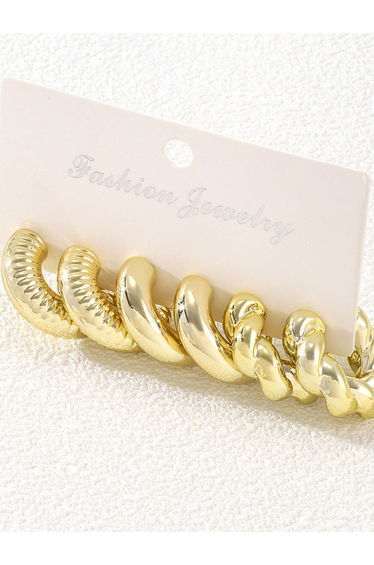 Set of 3 - Assorted Circle Earrings