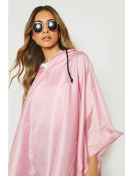 Hooded Festival Poncho - pink - 3