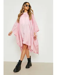 Hooded Festival Poncho - pink - 2
