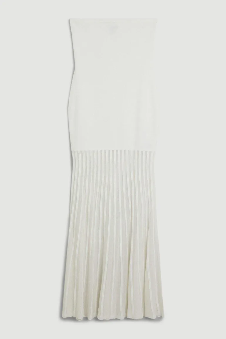 open lace back dress Romina Sheer Knit Layered Skirt