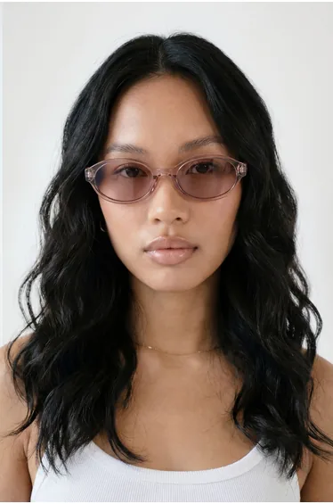 Oval Rounded Sunglasses - brown