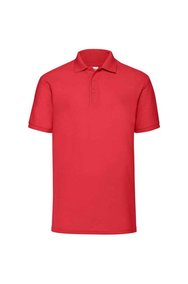 Fruit of the Loom Mens Pique Polo Shirt - Red