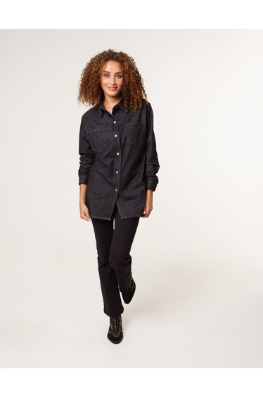 Long -Sleeve Denim Shirt