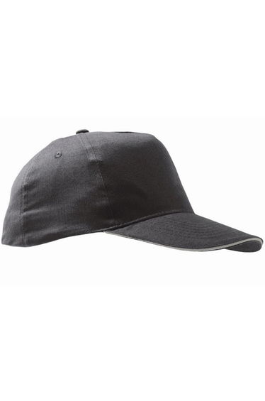 SOLS Unisex Sunny 5 Panel Baseball Cap - Dark Grey/Light Grey