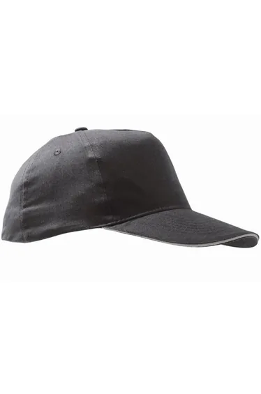 SOLS Unisex Sunny 5 Panel Baseball Cap - Dark Grey/Light Grey