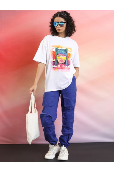Zip Pocket Detail Mid Rise Cargo Pants