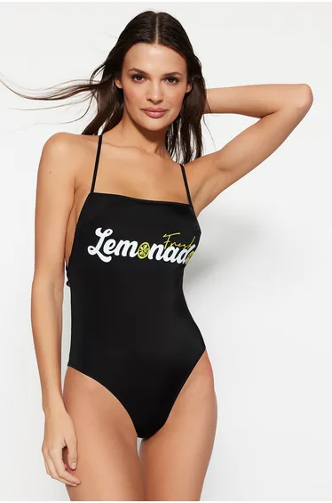 Swimsuit - Black - Graphic
