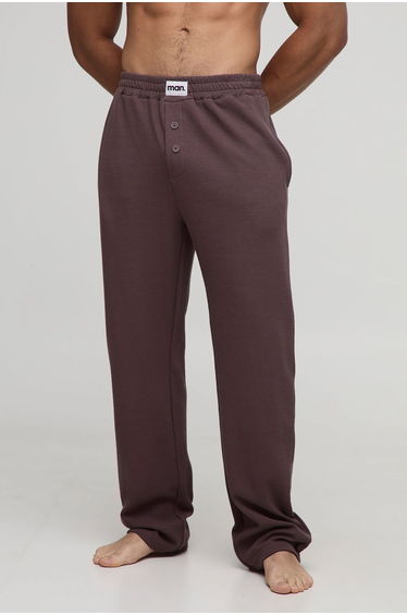 Waffle Loungewear Joggers - chocolate