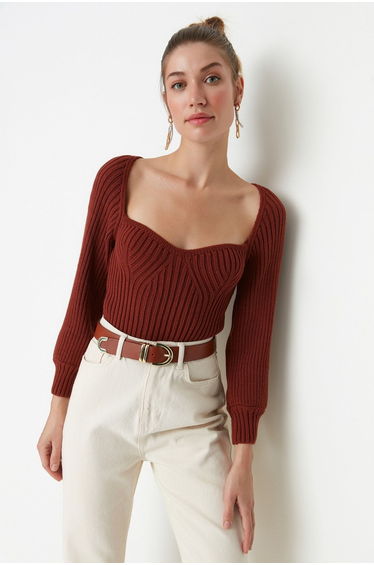 Sweater - Brown - Regular fit