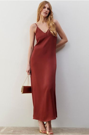 Viscose Strappy Maxi Dress