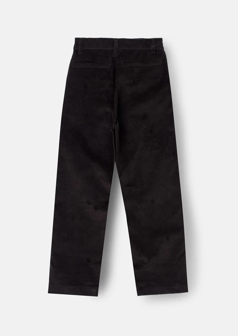 Jett Straight Leg Cord Trousers - Black - 4