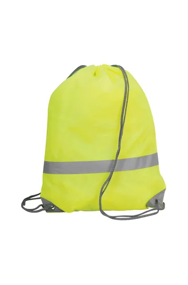 Shugon Stafford Drawstring Hi-Vis Tote Bag (13 Litres) (Pack Of 2) - Hi-Vis Yellow