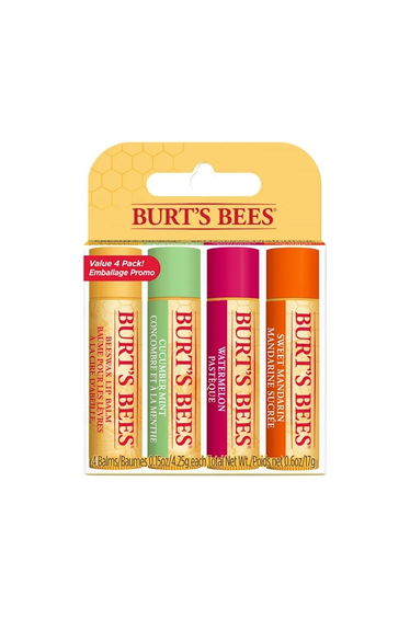 Burt's Bees Lipbalm 4 Pack Freshly Picked