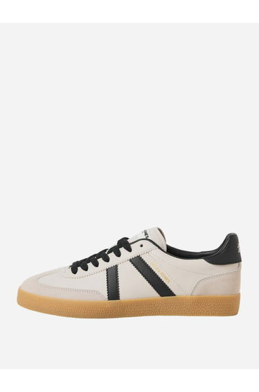 Men Off White Lace Up Suede Sneakers