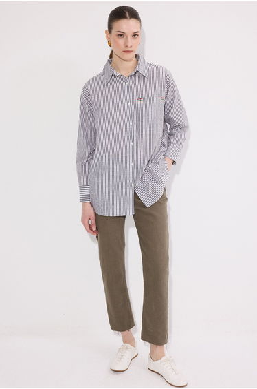 EMBROIDERIED STRIPED SHIRT
