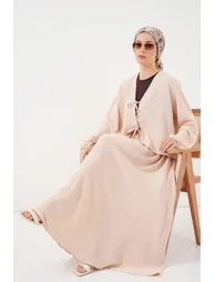 BDART V-neck Tie Closure Blouse & Maxi Skirt Two-Piece Coord Set - 2