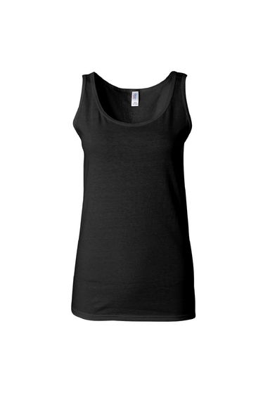 Gildan Ladies Soft Style Tank Top Vest - Black