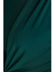 Alastrina | Dark Green High-Neck Maxi Dress With Gathered-Detailing - 6